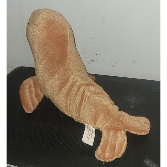 Baby Walrus Plush Bean Bag Stuffed Animal Logo Bear Small Plush Toy 9" Brown - Picture 3 of 8